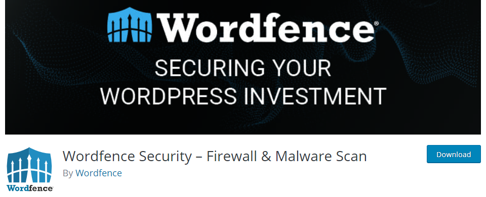Wordfence Security - Firewall & Malware Scan - Best WordPress security plugin