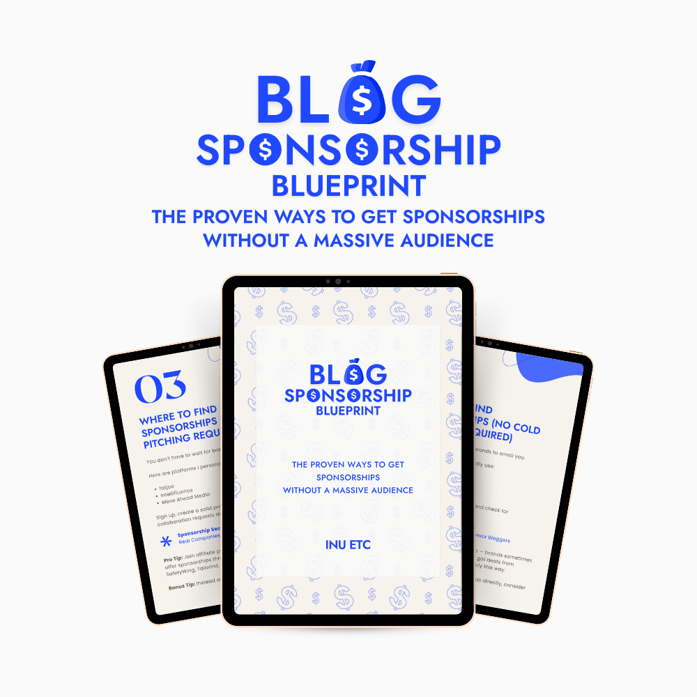 Blog Sponsorship Blueprint Course