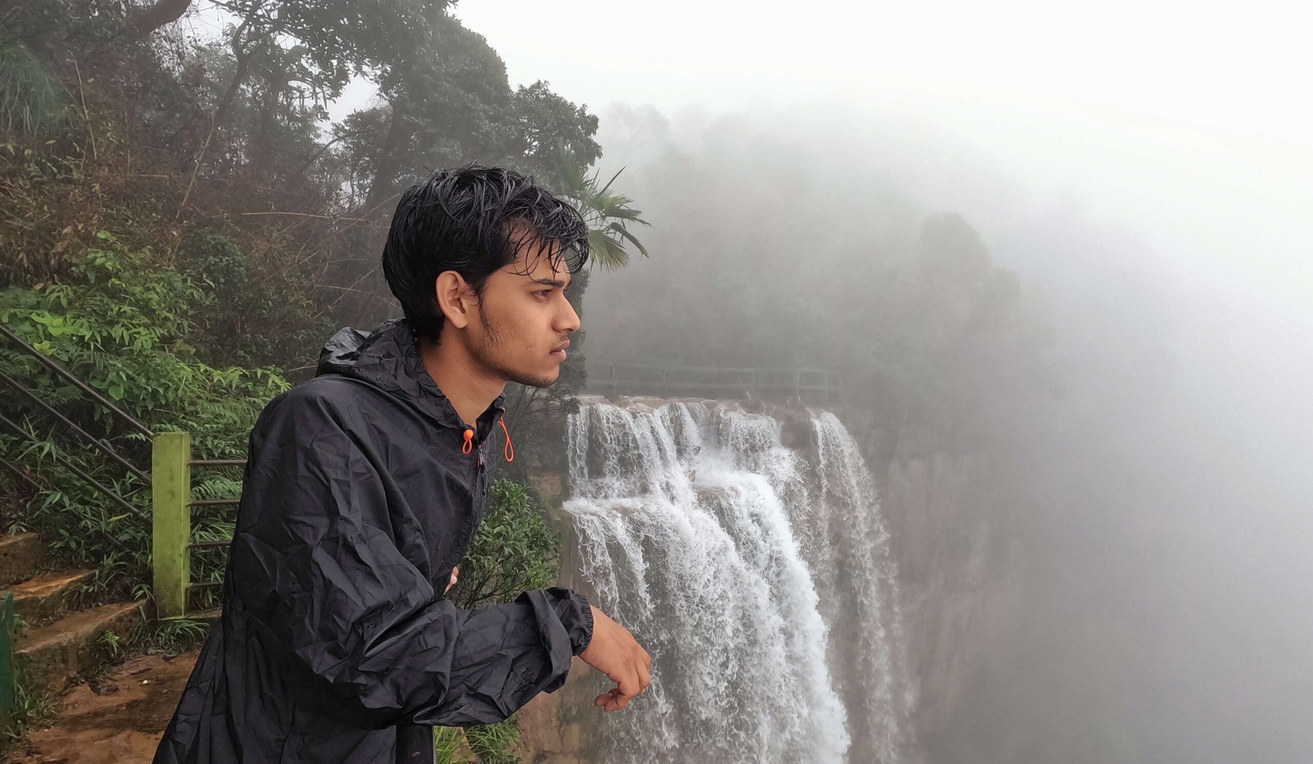 Inu Etc in Wah Kaba Falls, Cherrapunji, Meghalaya