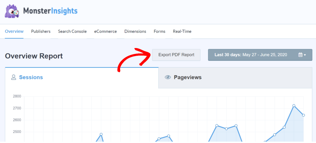 share google analytics reports PDF